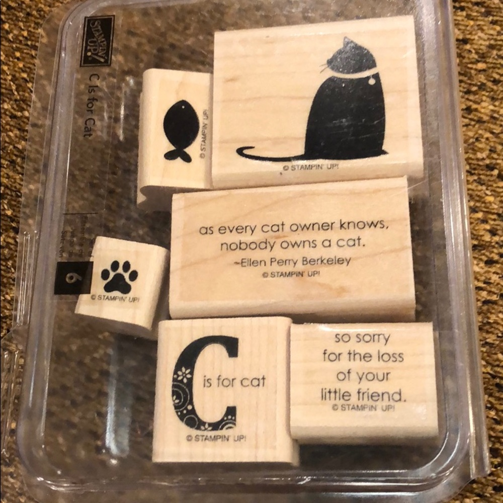 Stampin Up Rubber Stamps C is for Cat